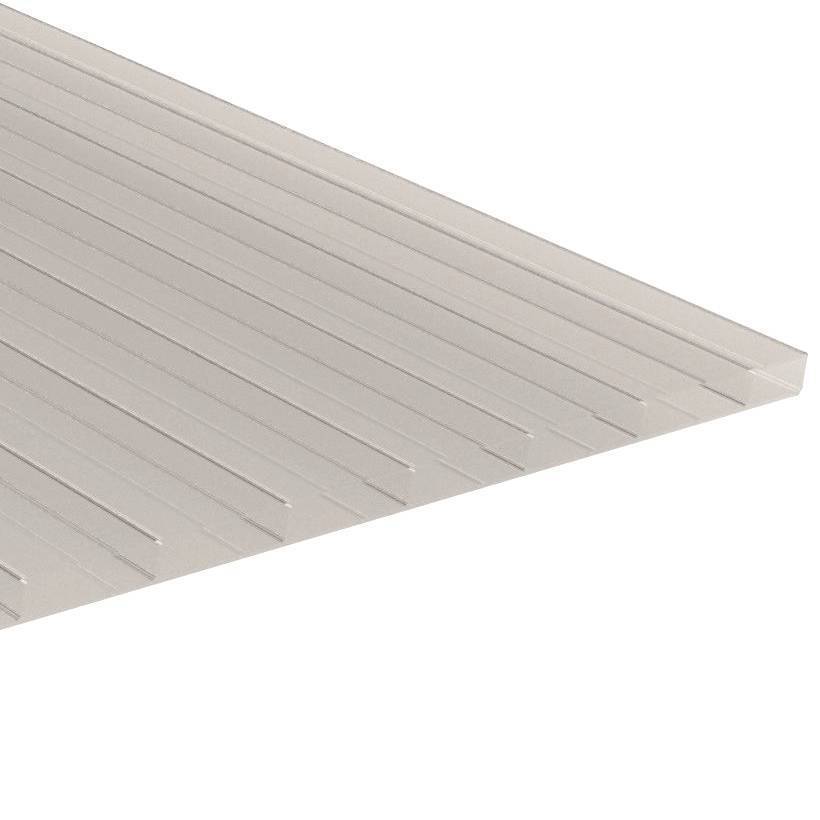 PC Breitkammerplatte - Struktur glatt - 980mm breite - 16mm