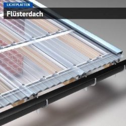 Flüsterdach - Aluminium Verlegesystem / Unterkonstruktion - Verlegesystem für einschalige Lichtplatten