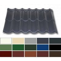 Pfannenblech Stahl - Pfannenprofil TYP 2/1060 - 0,50mm Stärke - 25 µm Polyester - Stahl - Pfannenprofil - Typ 2 / 1060