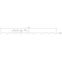 Trapezblech Stahl - Wandprofil W20/1100 - 0,50mm Stärke - 25 µm Polyester - Stahl