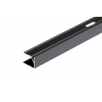 AS60 - ALU Abschlussprofil - Unterseite (geschlitzt) - 16mm - perlgrim / anthrazit grau - Zubehör - Stegplatten