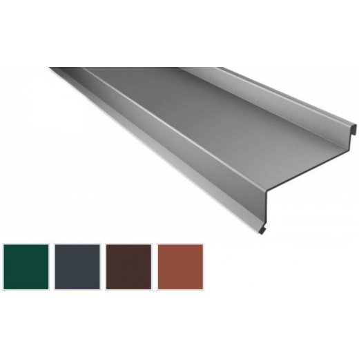 Sohlbank - Stahl - 2000 x 50 x 115 x 40mm - 100° - 0,50mm Stärke - 60µm TTHD - Sohlbank