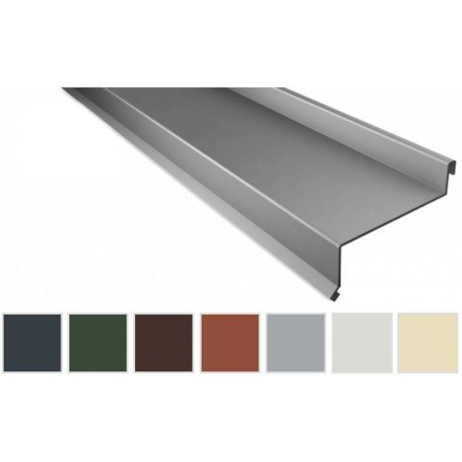 Sohlbank - Stahl - 2000 x 50 x 115 x 40mm - 100° - 0,63mm Stärke - 25µm Polyester - Sohlbank
