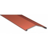 Firstblech flach - Stahl - 2000 x 145 x 145mm - 0,75mm Stärke - 25 µm Polyester - Firstblech