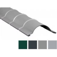 Firstblech halbrund - Aluminium - 1860mm - 0,70mm Stärke - 25 µm Polyester - Firstblech