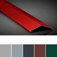 Firstblech flach - Aluminium - 2000 x 198 x 198mm - 0,70mm Stärke - 25 µm Polyester - Firstblech