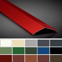 Firstblech flach - Stahl -  2000 x 145 x 145mm - 0,50mm Stärke - 25 µm Polyester - Firstblech