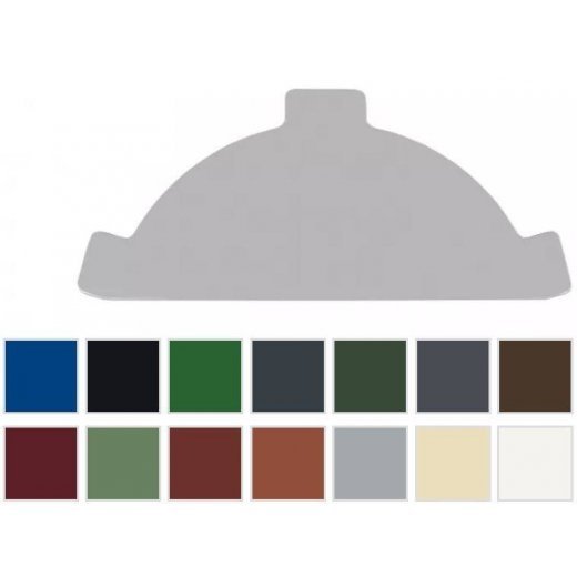 Firstblechendstück - Stahl - 0,50mm Stärke - 25µm Polyester - Firstblech