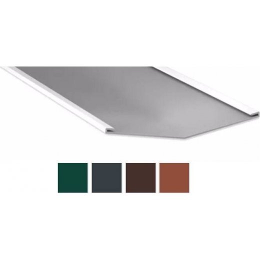 Kehlblech - Stahl - 2000 x 490 x  490mm - 150° - 0,50mm Stärke - 60 µm TTHD - Kehlblech