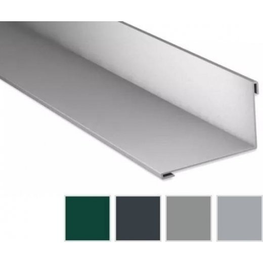 Wandanschluss - Aluminium - 2000 x 220 x 150mm - 95° - 0,50mm Stärke - 25µm Polyester - Wandanschluss