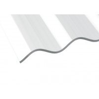 ACRYL Lichtplatte - Struktur glatt - Sinus 76/18 - Stärke 1,5mm - glasklar/ transparent - glasklar / transparent