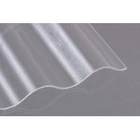 ACRYL Lichtplatte - Struktur glatt - Sinus 76/18 - Stärke 3,0mm - glasklar / transparent - glasklar / transparent