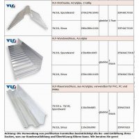 Montagezubehör - ACRYL Wandanschluss - Sinus 76/18 - 1045x100x250mm - glasklar/ transparent - Zubehör - ACRYL Formteile