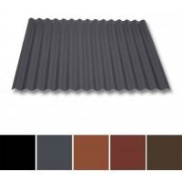 Wellblech Stahl - Dachprofil W1/1120 - 0,50mm Stärke - 35 µm Mattpolyester - Stahl