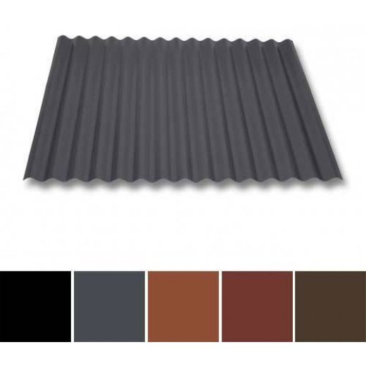 Wellblech Stahl - Dachprofil W1/1120 - 0,50mm Stärke - 35 µm Mattpolyester - Stahl