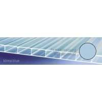 ACRYL Doppelstegplatte - Struktur glatt - 1200mm breite - 16mm Stärke - lichtblau / hellblau - Stegdoppelplatte VLF-SDP16ACKB - Klima-Blue / lichtblau