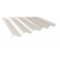 ACRYL Lichtplatte - Struktur glatt - Sinus 177/51 - Stärke 3,0mm - glasklar/ transparent - glasklar / transparent