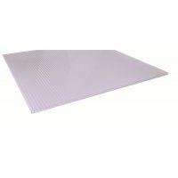 PC Dreifachstegplatte - Struktur glatt - 980mm breite - 16mm Stärke - violett / transparent - Stegdreifachplatte VLF-UltraCool 16 - klar (leicht violett)