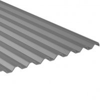 PC Lichtplatte - Struktur glatt - Sinus 76/18 - Stärke 1,1mm - Athermic / silbermetallic - PC Lichtplatten