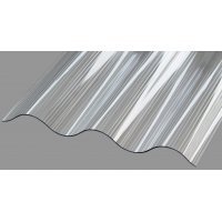 PC Lichtplatte - Struktur Rille - Sinus 76/18 - Stärke 1,4mm - glasklar / transparent - PC Lichtplatten